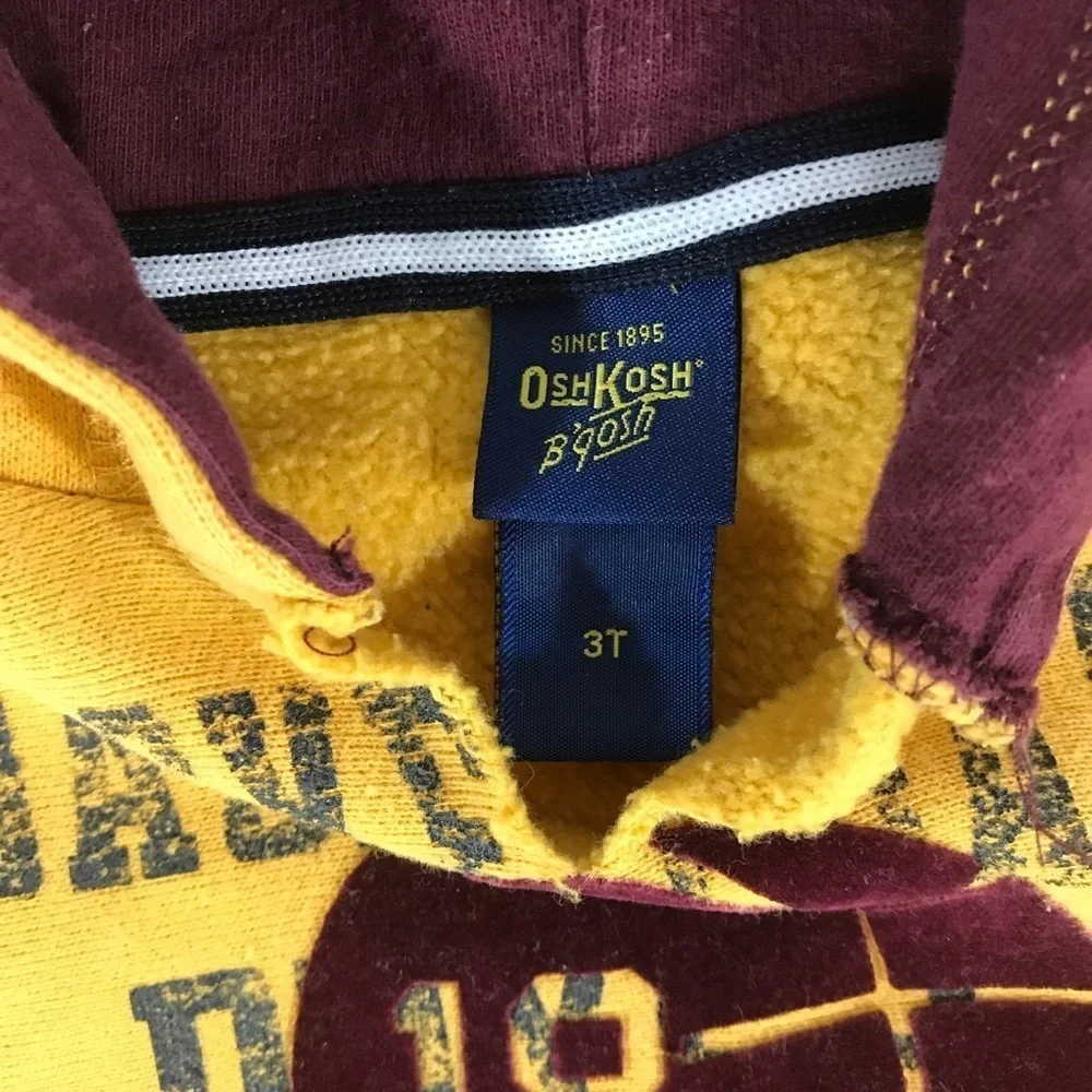 🎉HP OshKosh B’gosh Yellow Basketball Hoodie